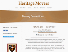 Tablet Screenshot of heritage-movers.com